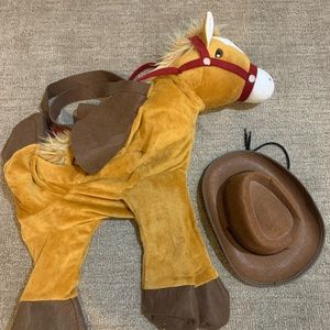 Toddler Cowboy on horse costume
